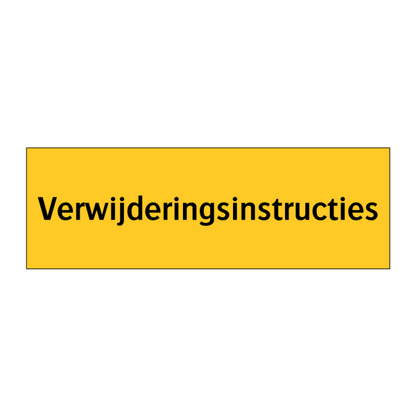 Verwijderingsinstructies