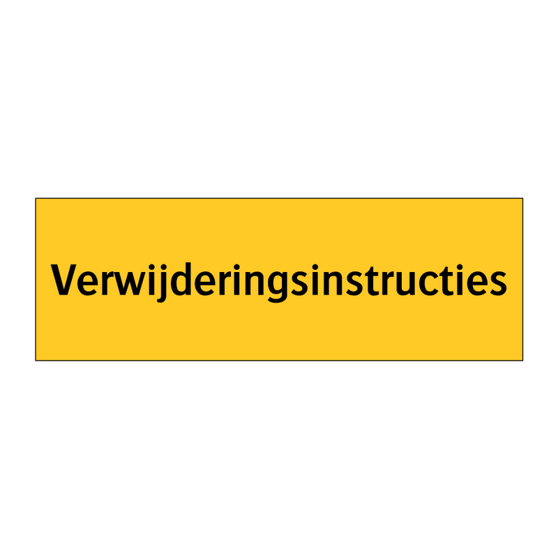 Verwijderingsinstructies