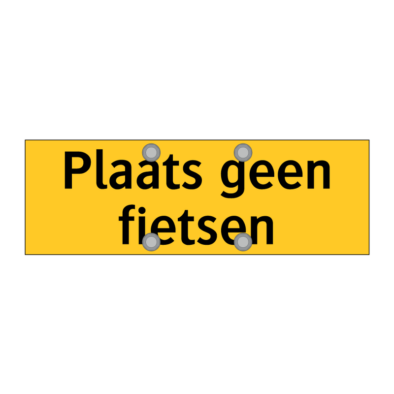 Plaats geen fietsen