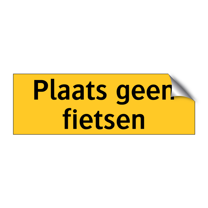 Plaats geen fietsen