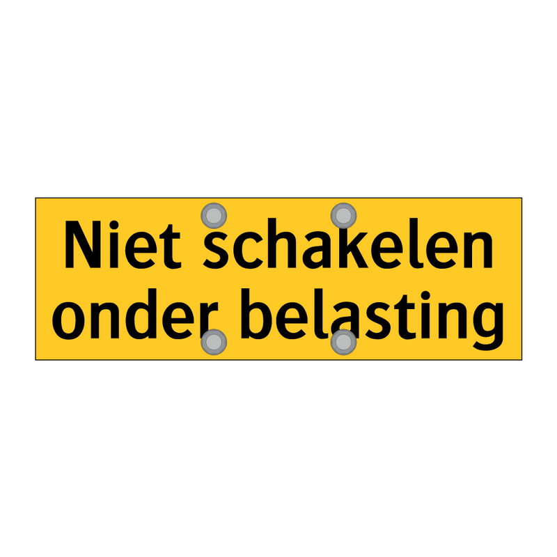 Niet schakelen onder belasting