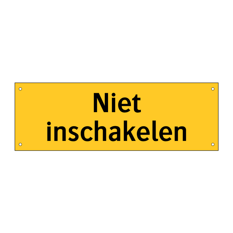 Niet inschakelen
