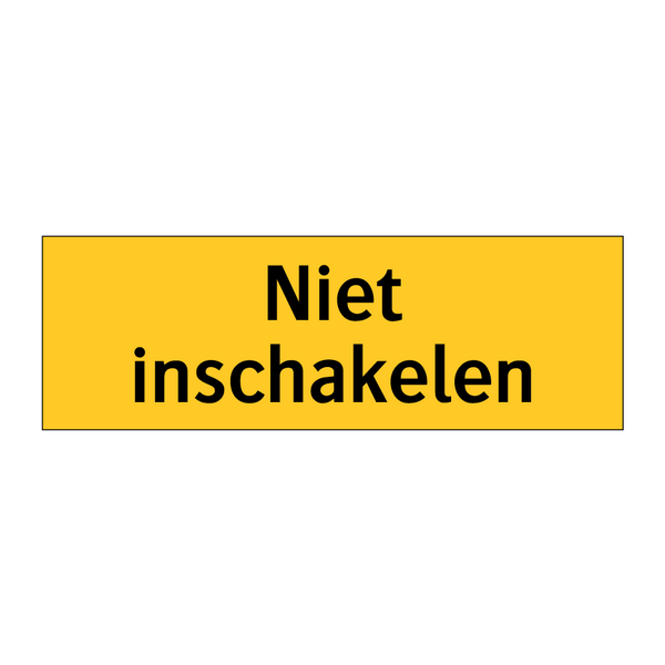Niet inschakelen