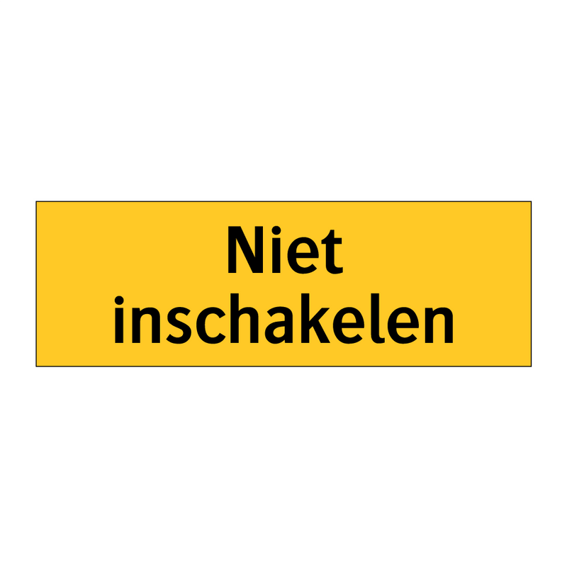 Niet inschakelen