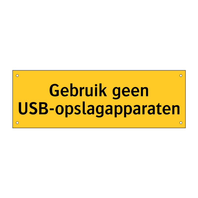 Gebruik geen USB-opslagapparaten