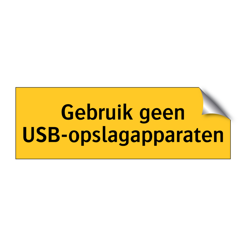 Gebruik geen USB-opslagapparaten