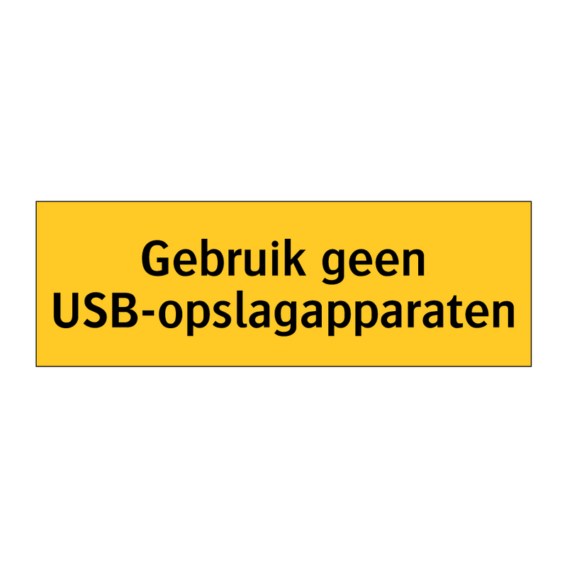 Gebruik geen USB-opslagapparaten