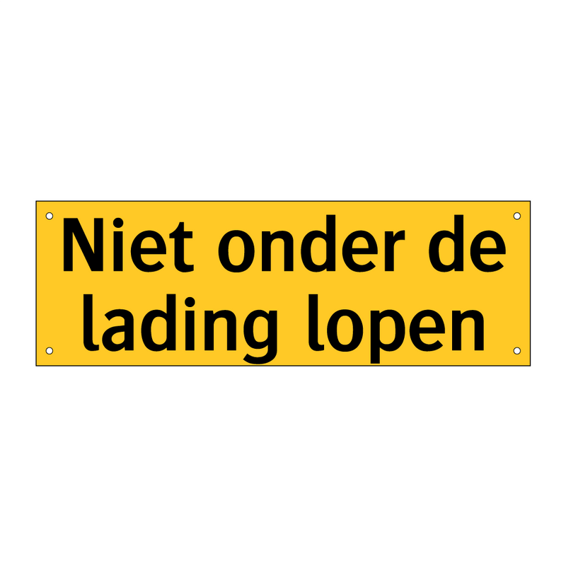 Niet onder de lading lopen