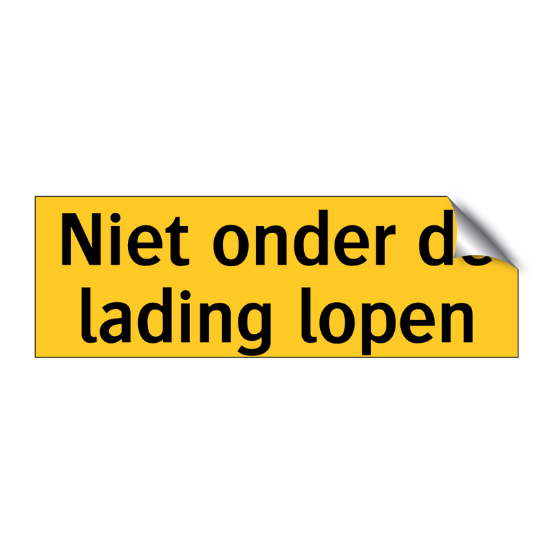 Niet onder de lading lopen