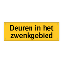 Deuren in het zwenkgebied