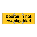 Deuren in het zwenkgebied