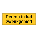Deuren in het zwenkgebied