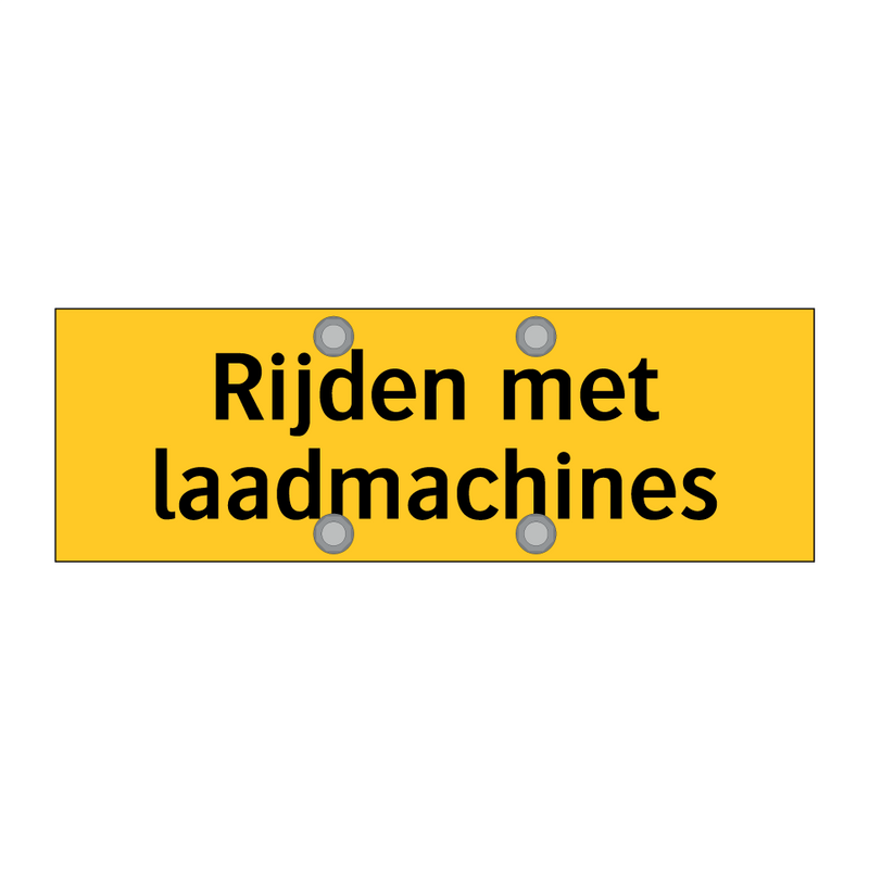 Rijden met laadmachines