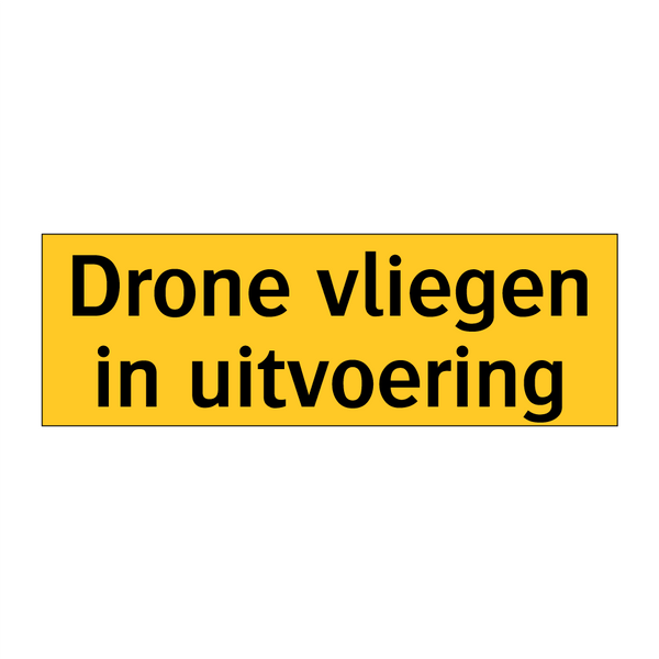 Drone vliegen in uitvoering