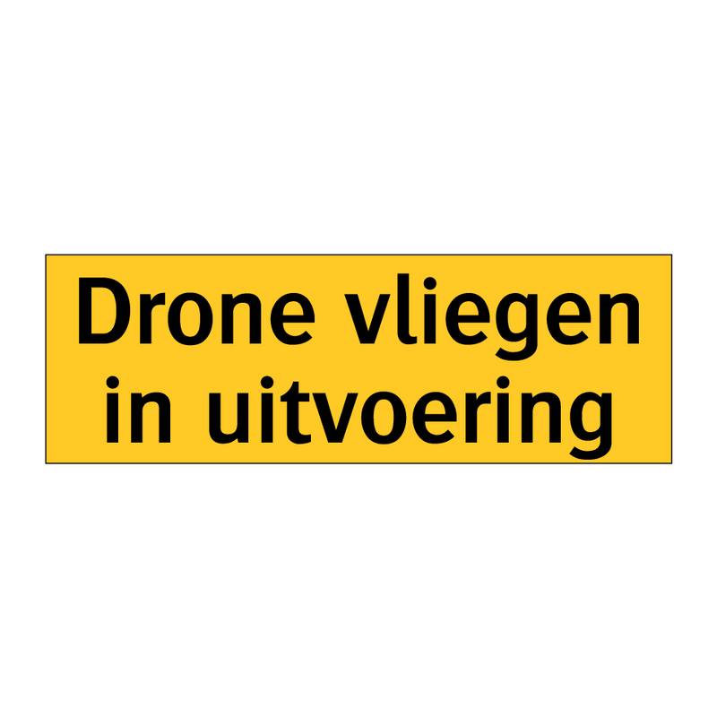 Drone vliegen in uitvoering