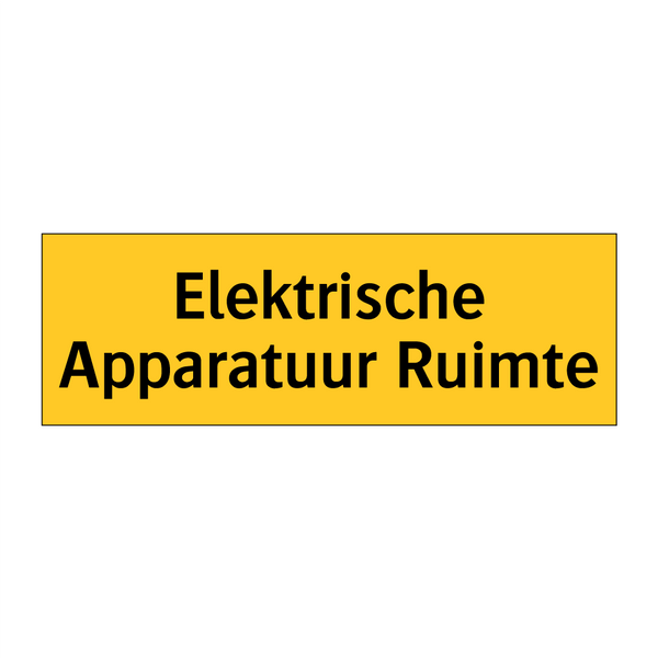 Elektrische Apparatuur Ruimte