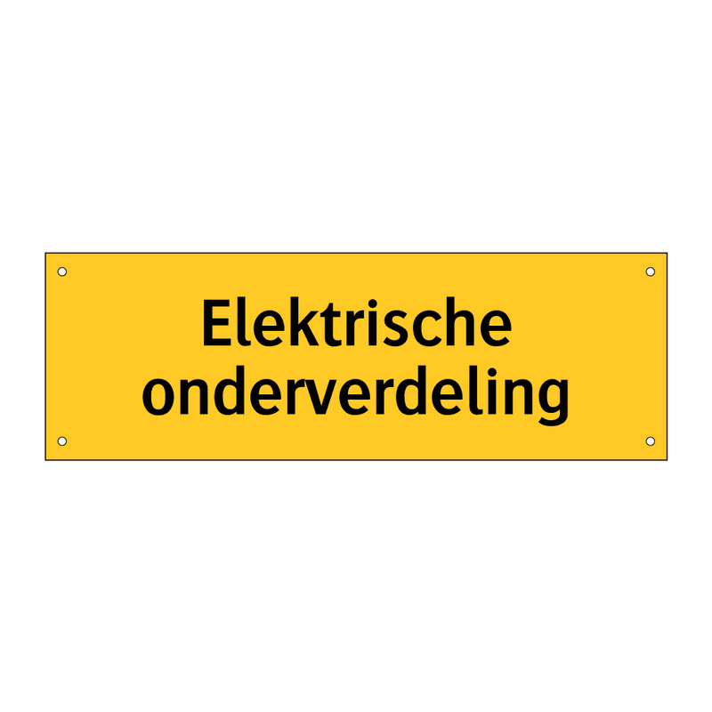 Elektrische onderverdeling