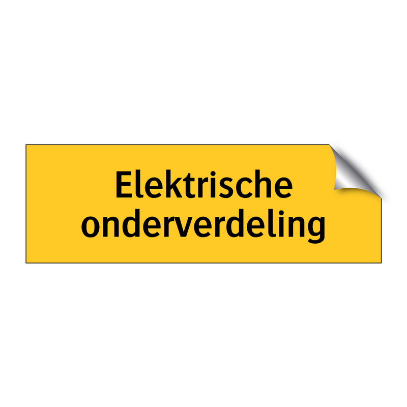 Elektrische onderverdeling