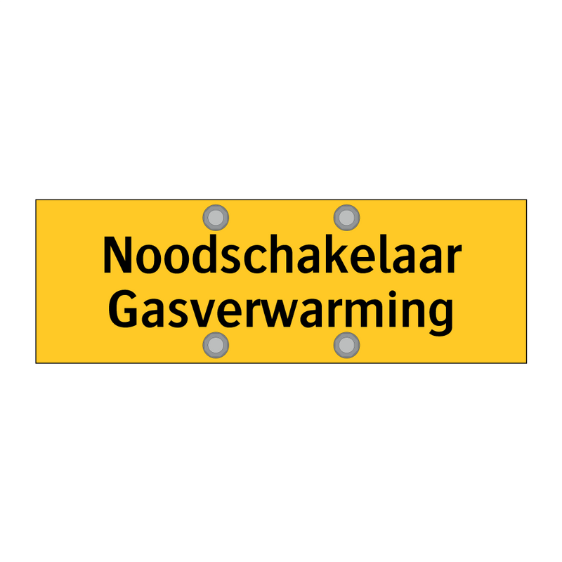 Noodschakelaar Gasverwarming