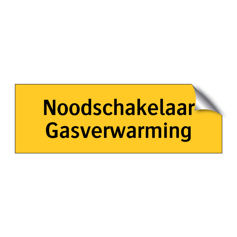 Noodschakelaar Gasverwarming
