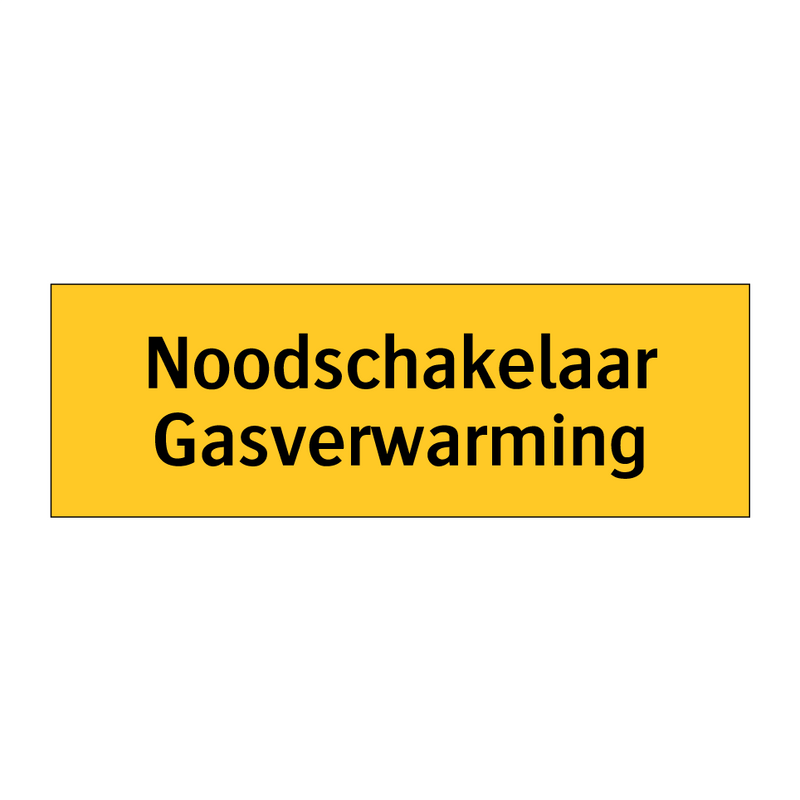 Noodschakelaar Gasverwarming