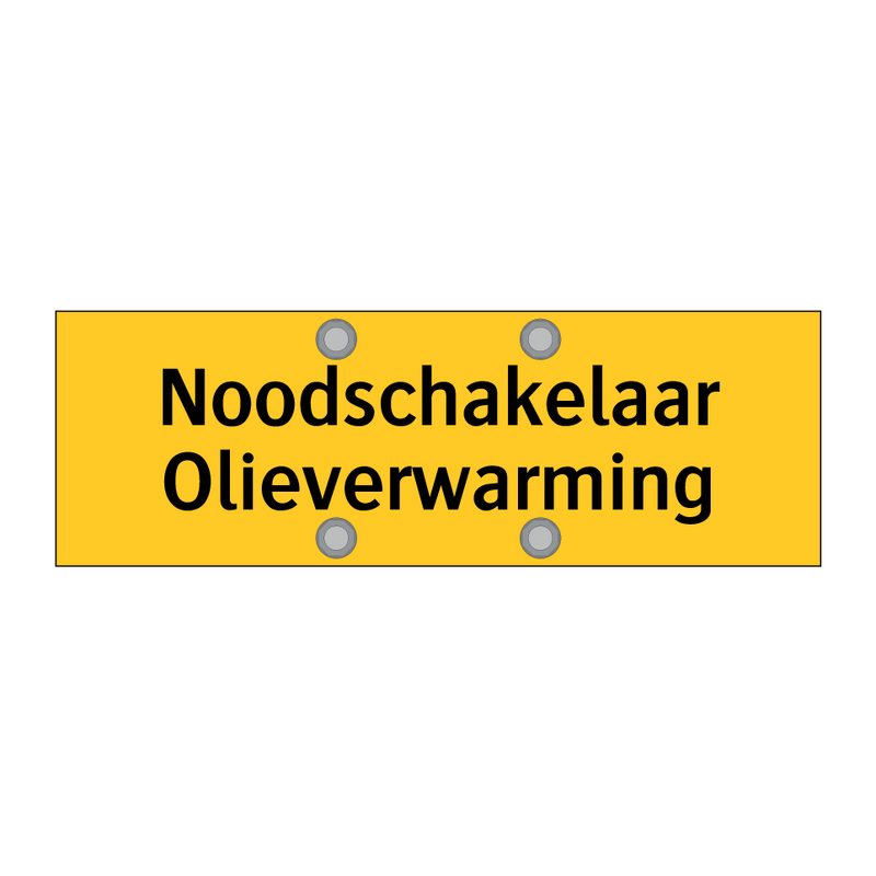 Noodschakelaar Olieverwarming