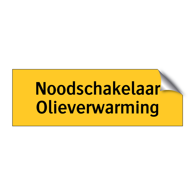 Noodschakelaar Olieverwarming