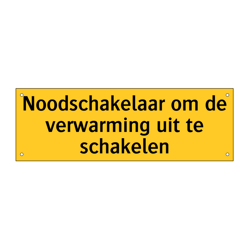 Noodschakelaar om de verwarming uit te schakelen