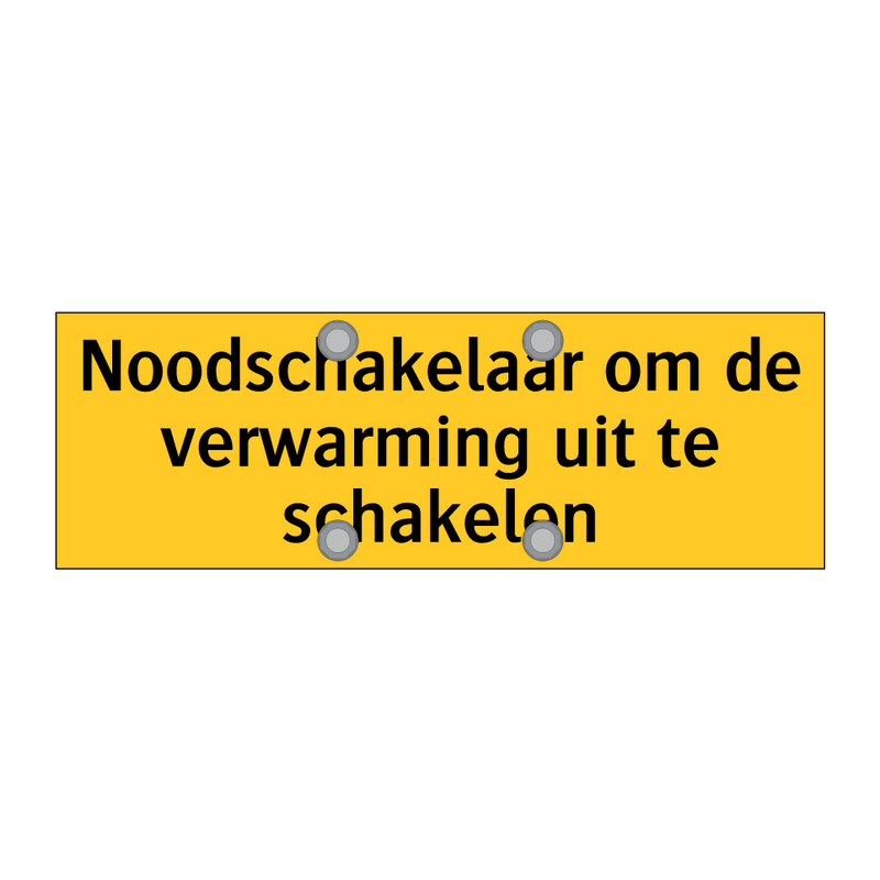Noodschakelaar om de verwarming uit te schakelen