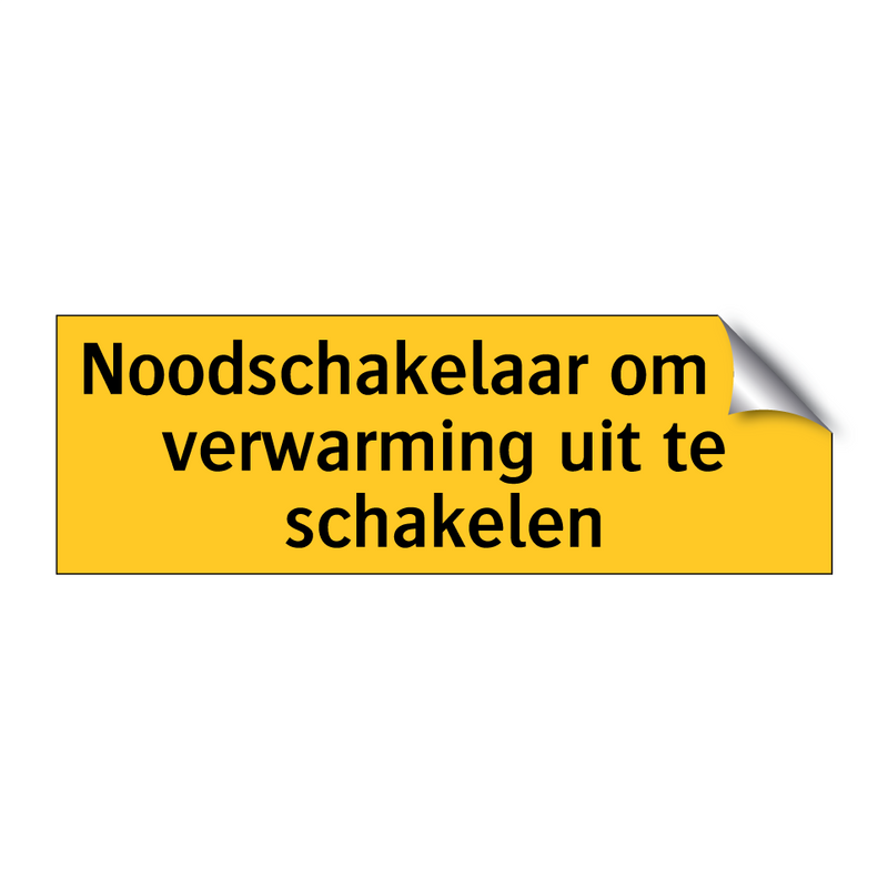 Noodschakelaar om de verwarming uit te schakelen