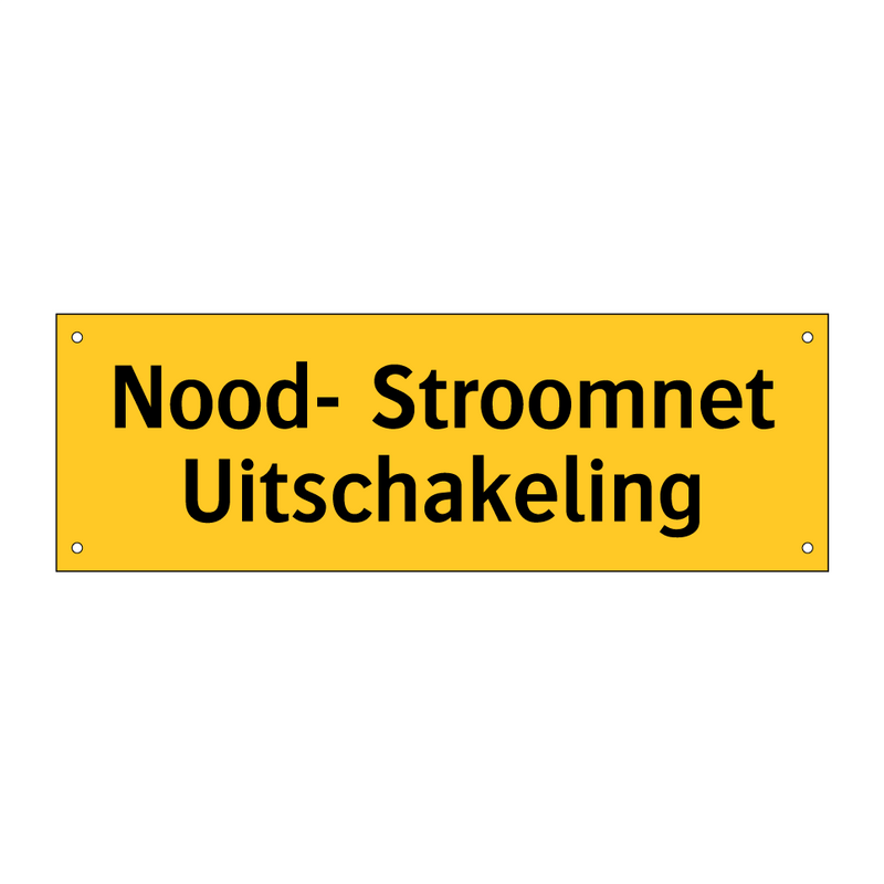 Nood- Stroomnet Uitschakeling