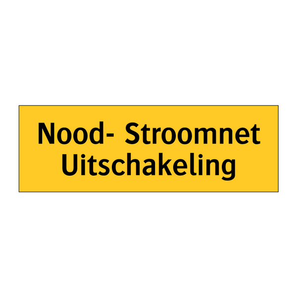 Nood- Stroomnet Uitschakeling