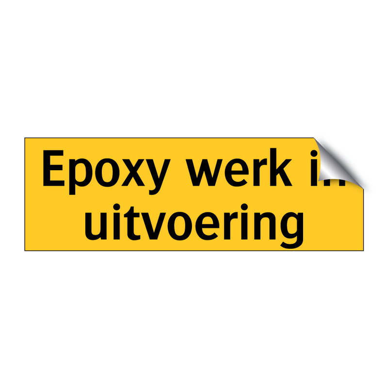 Epoxy werk in uitvoering