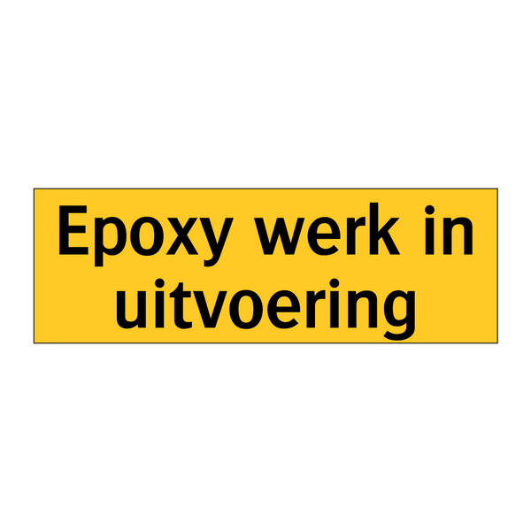 Epoxy werk in uitvoering