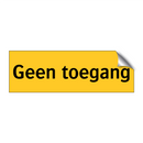 Geen toegang