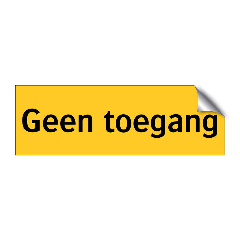 Geen toegang