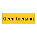 Geen toegang