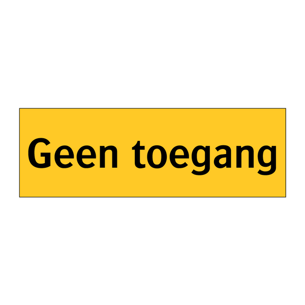 Geen toegang