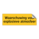 Waarschuwing voor explosieve atmosfeer