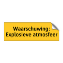 Waarschuwing: Explosieve atmosfeer