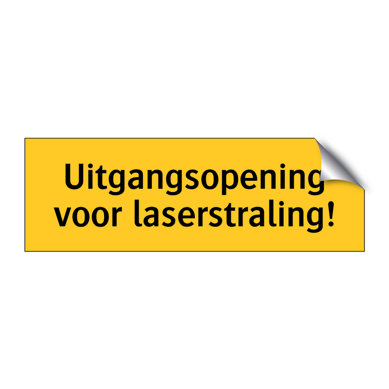 Uitgangsopening voor laserstraling!