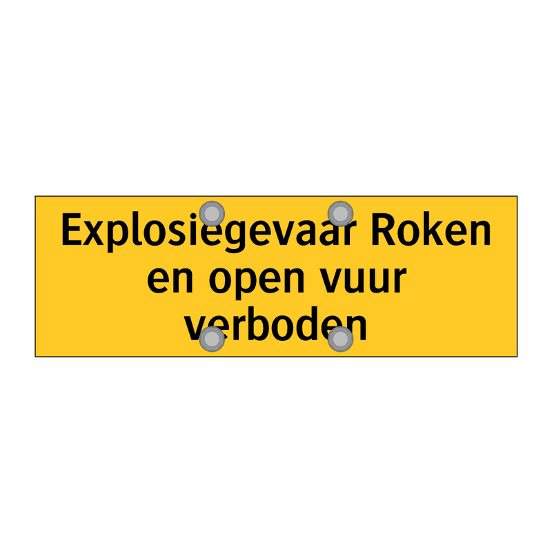 Explosiegevaar Roken en open vuur verboden