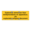 Explosieve atmosfeer Voor werkprocedures en /.../