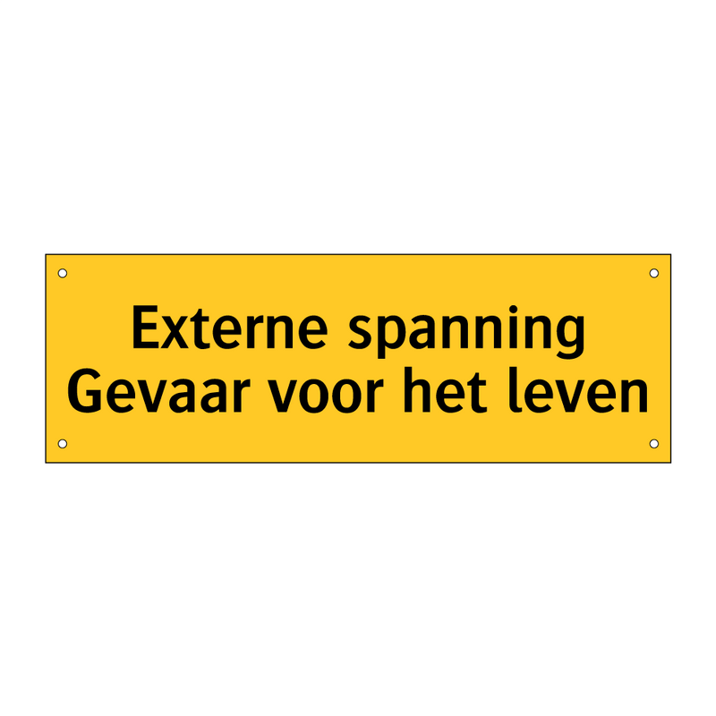 Externe spanning Gevaar voor het leven