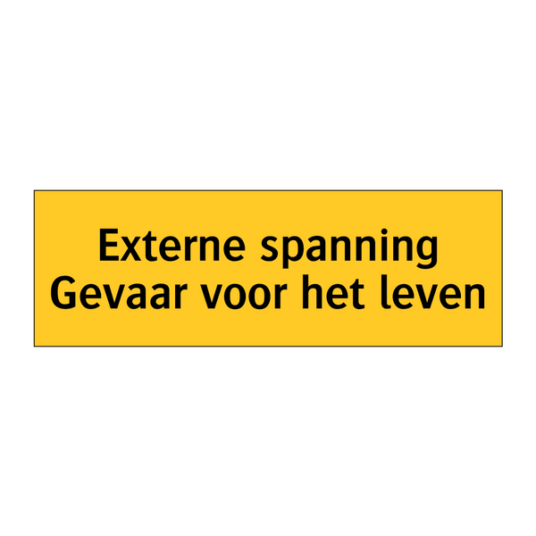 Externe spanning Gevaar voor het leven