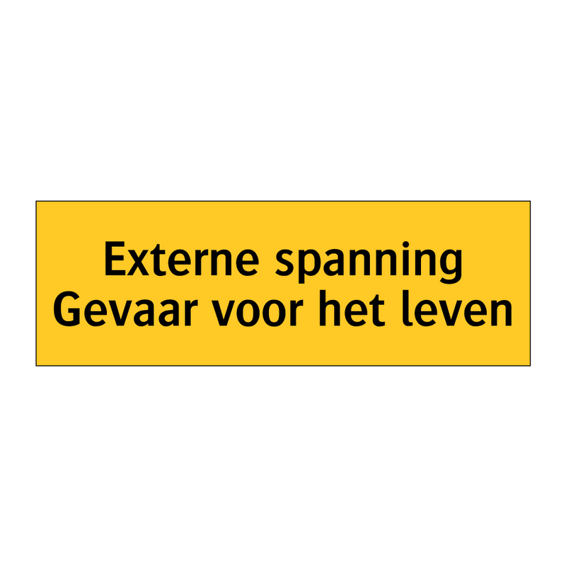 Externe spanning Gevaar voor het leven