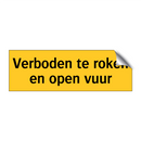 Verboden te roken en open vuur
