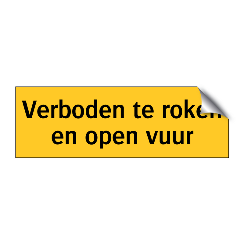 Verboden te roken en open vuur
