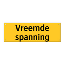 Vreemde spanning