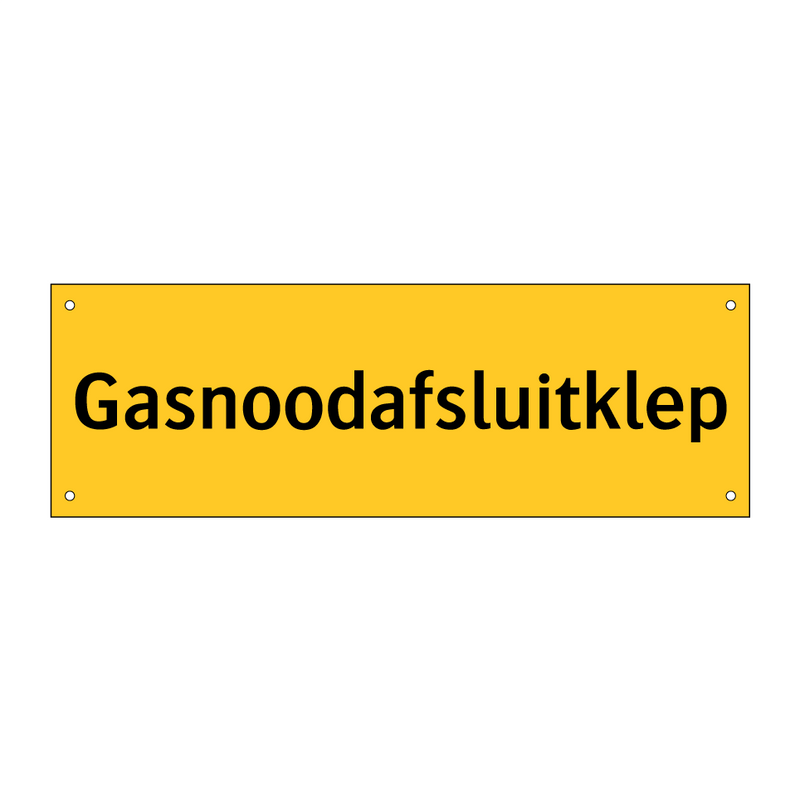 Gasnoodafsluitklep